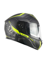 CGM 569G C-MAX CITY Casco Modular Nero Giallo Fluo Opaco